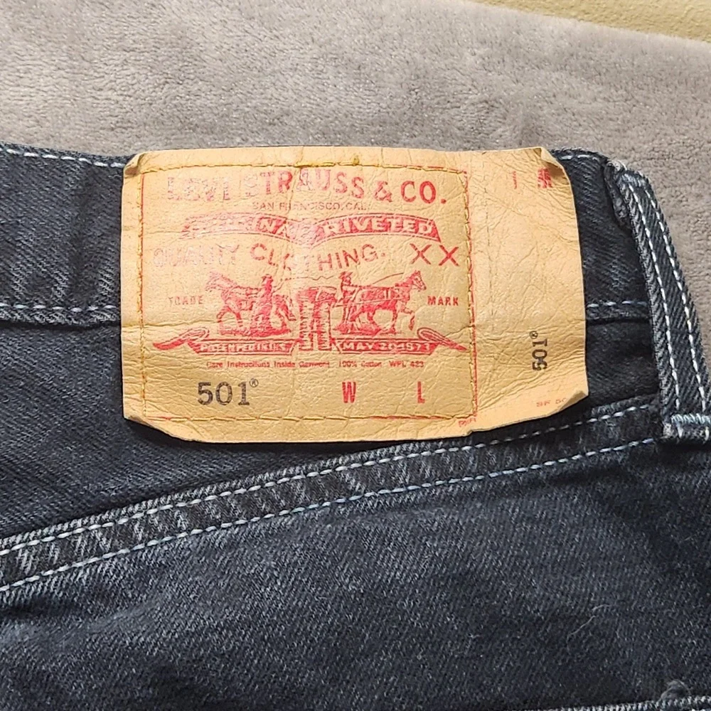 Levis 501 Jeans Mens 36x32 Blue Button Fly  Straight Made In Mexico VTG